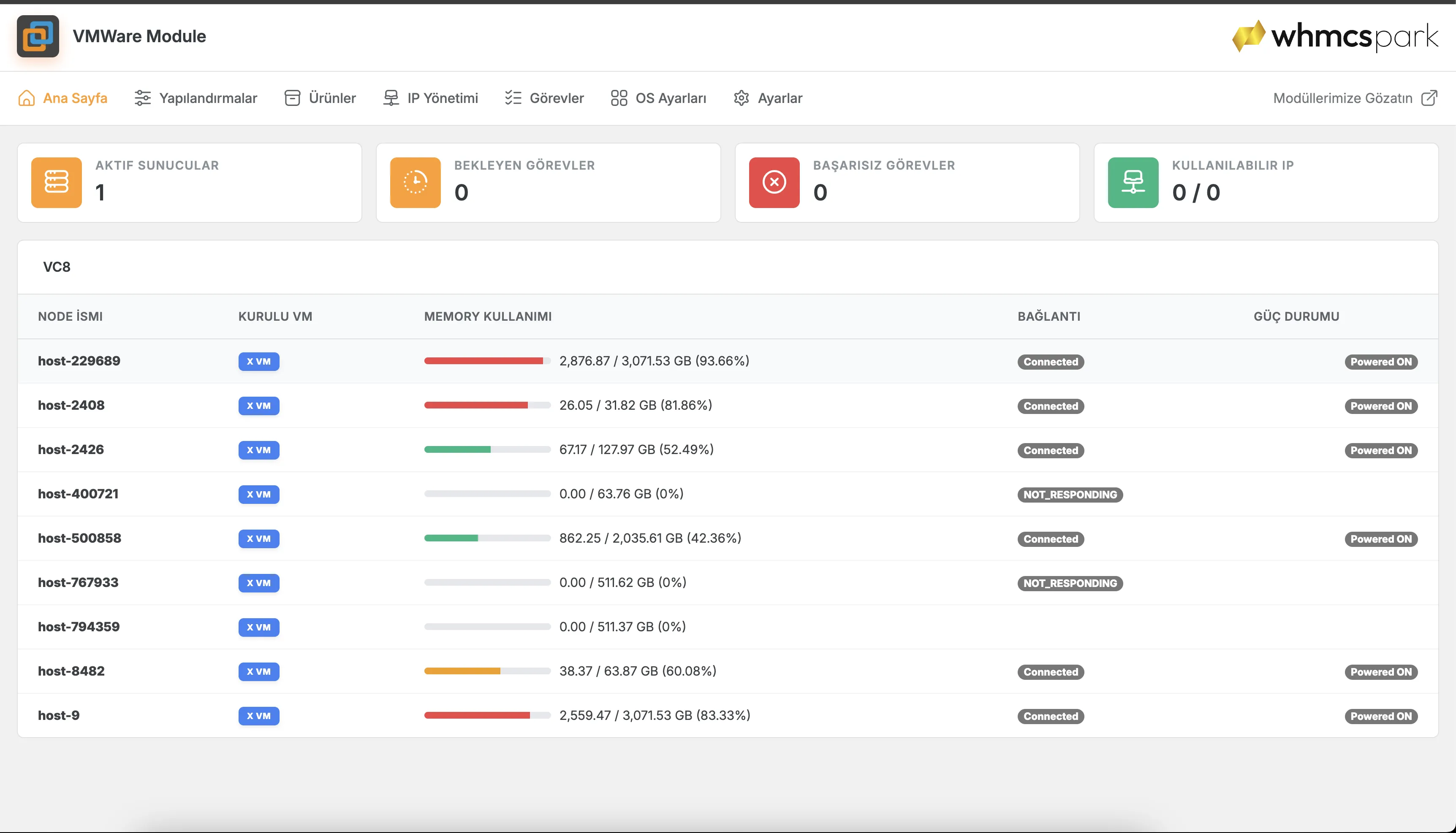 VMWare ESXi Modülü