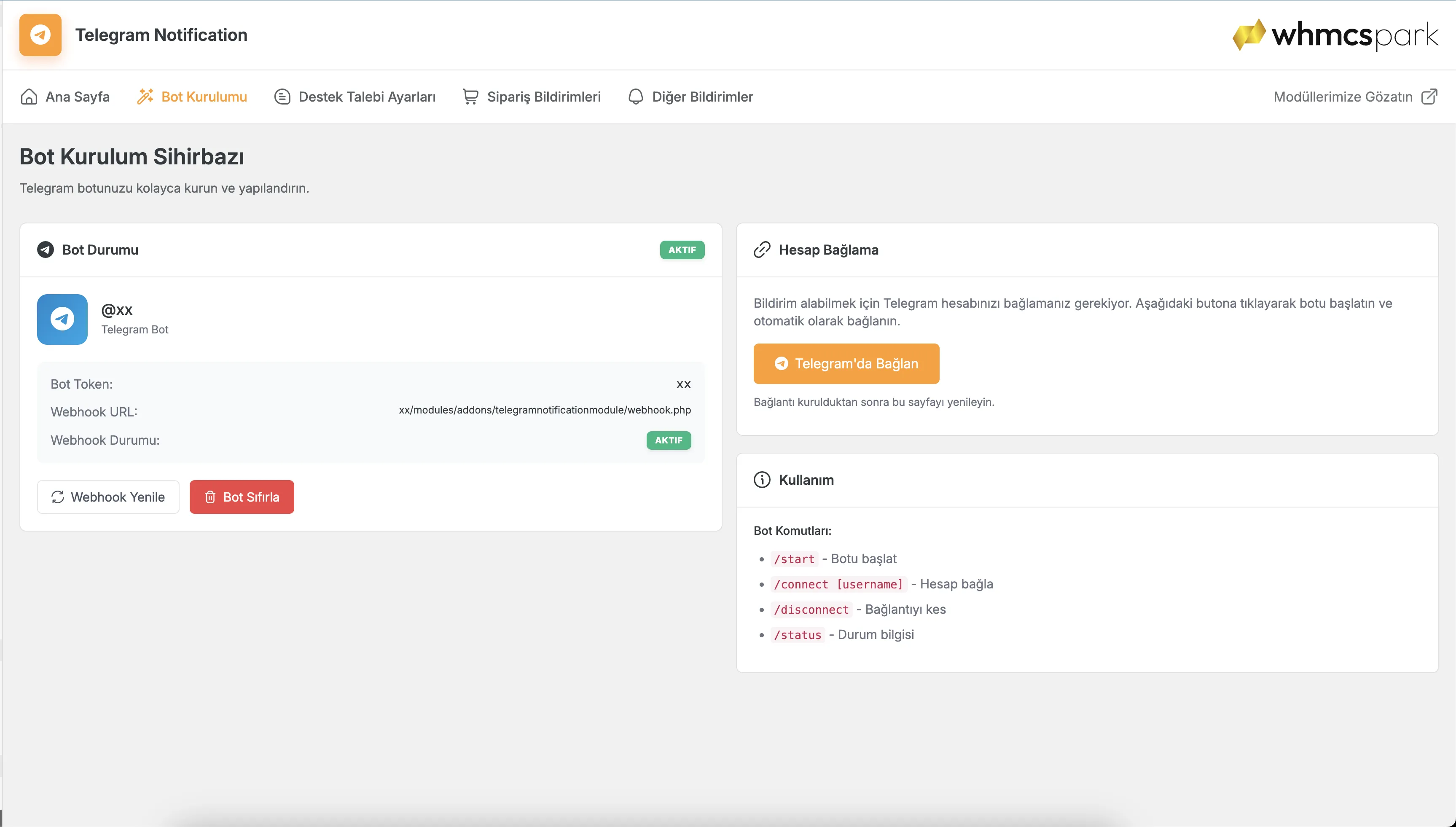 Telegram Notification Module