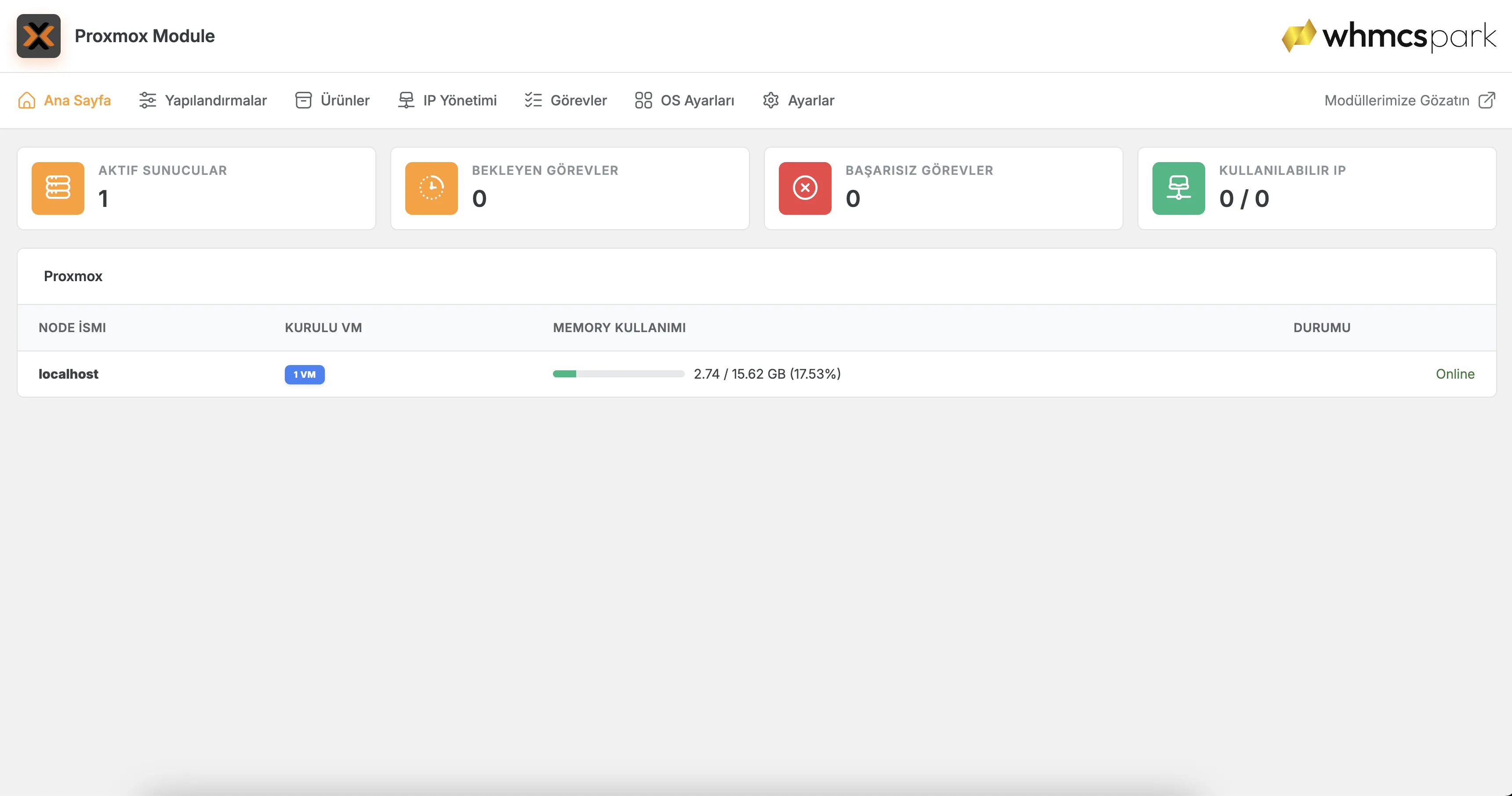 Proxmox VE Modülü