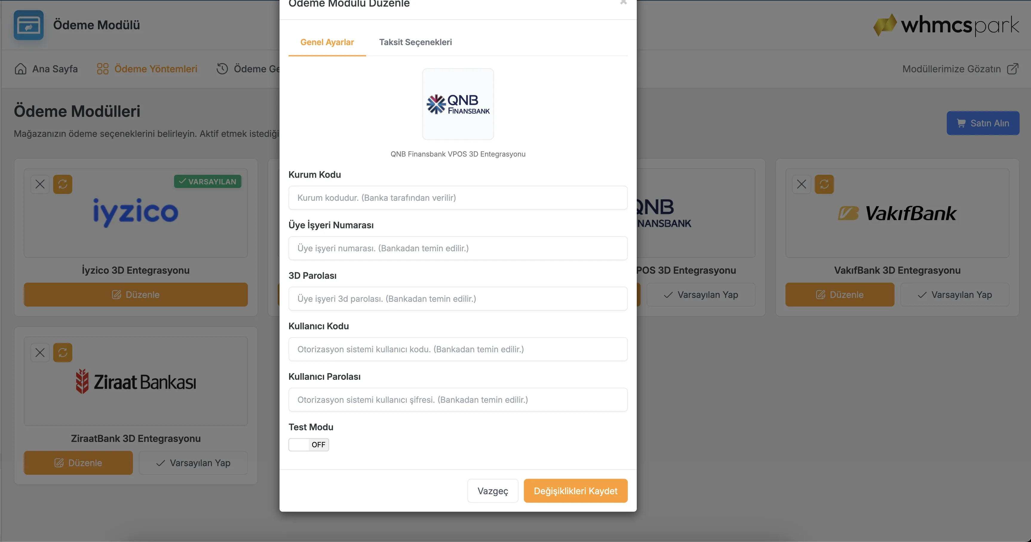 QNB Finansbank Payment Module