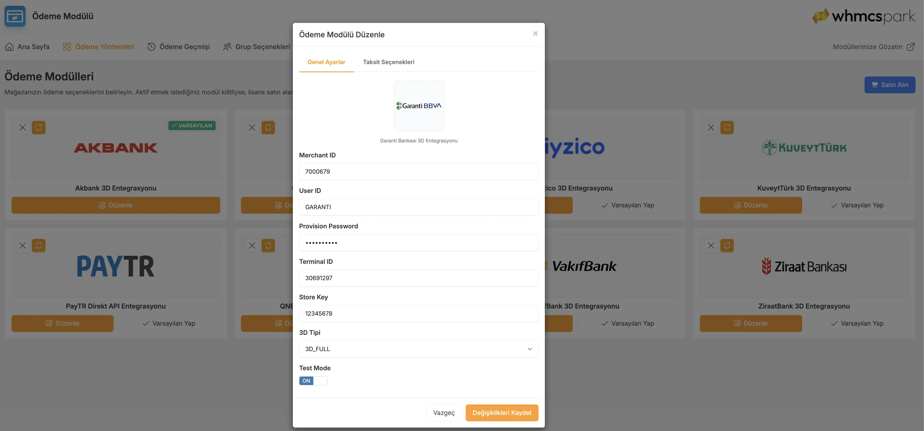GarantiBank Payment Module
