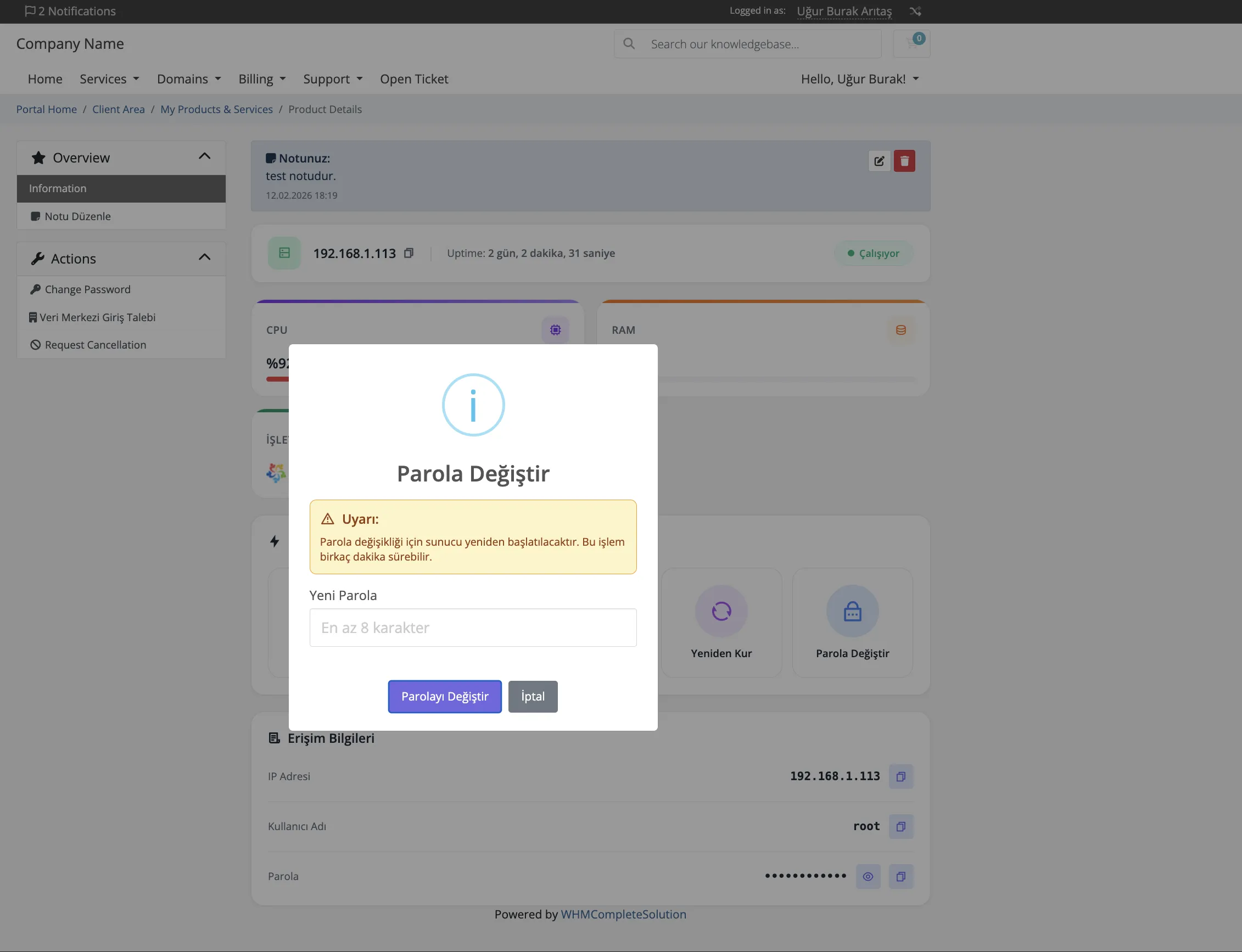 VMWare ESXi Modülü