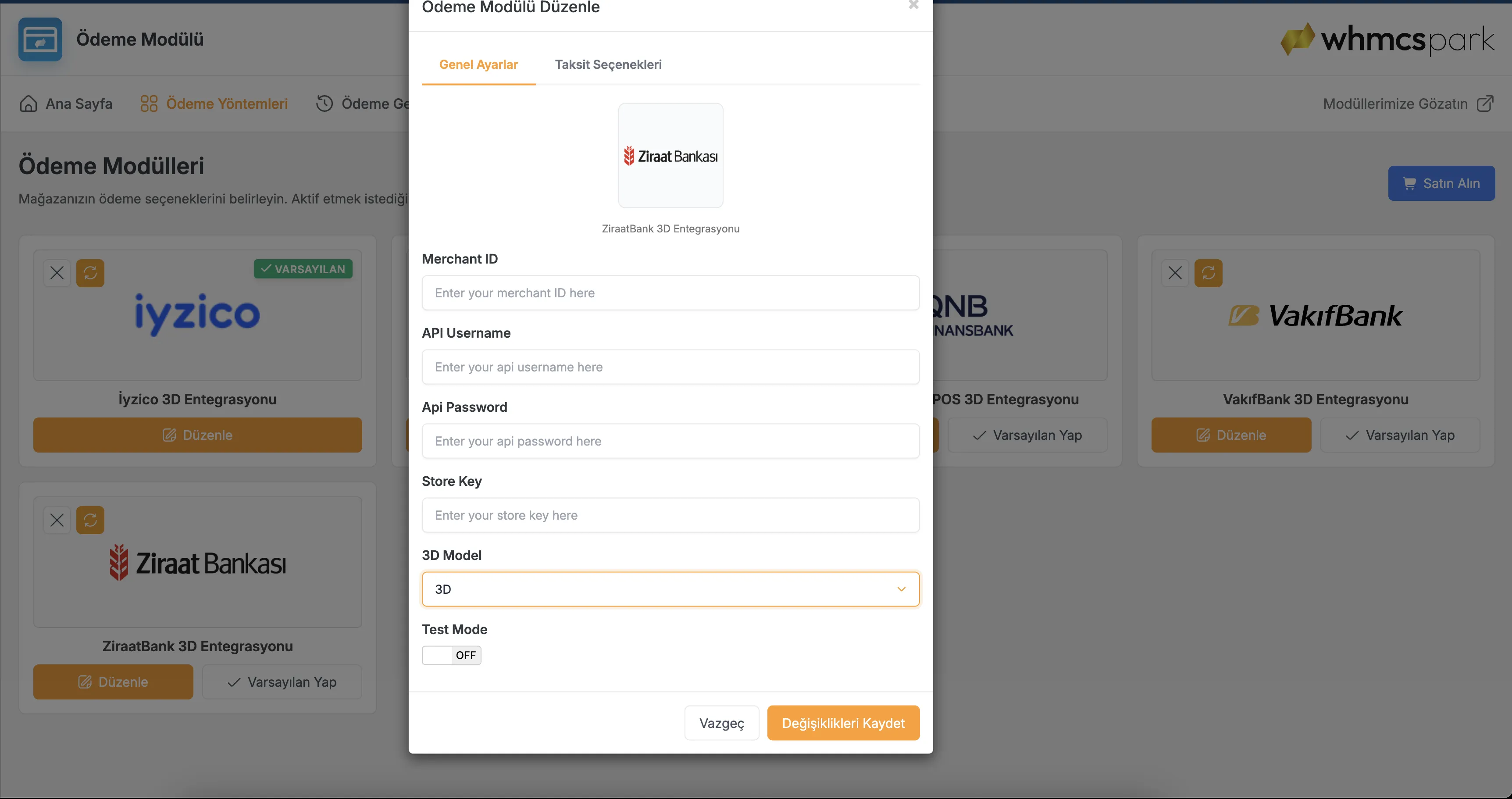 Ziraat Bank Payment Module