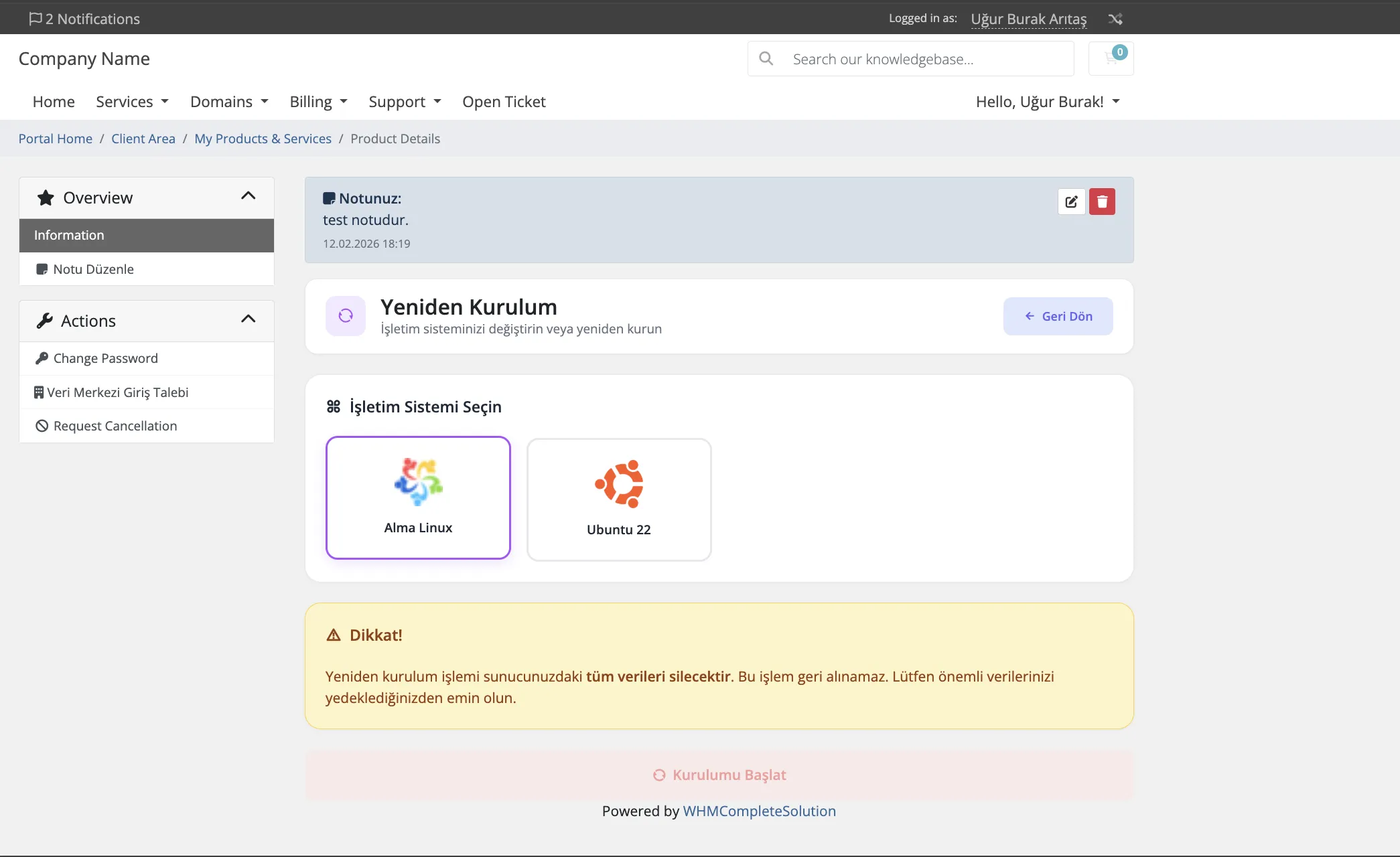 VMWare ESXi Modülü