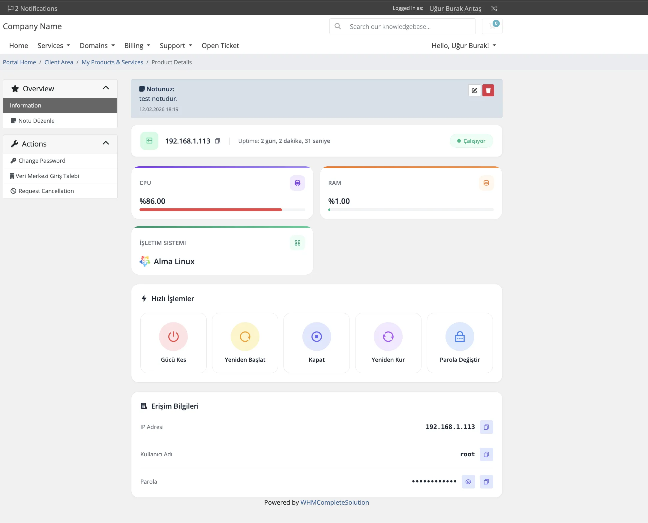 VMWare ESXi Modülü