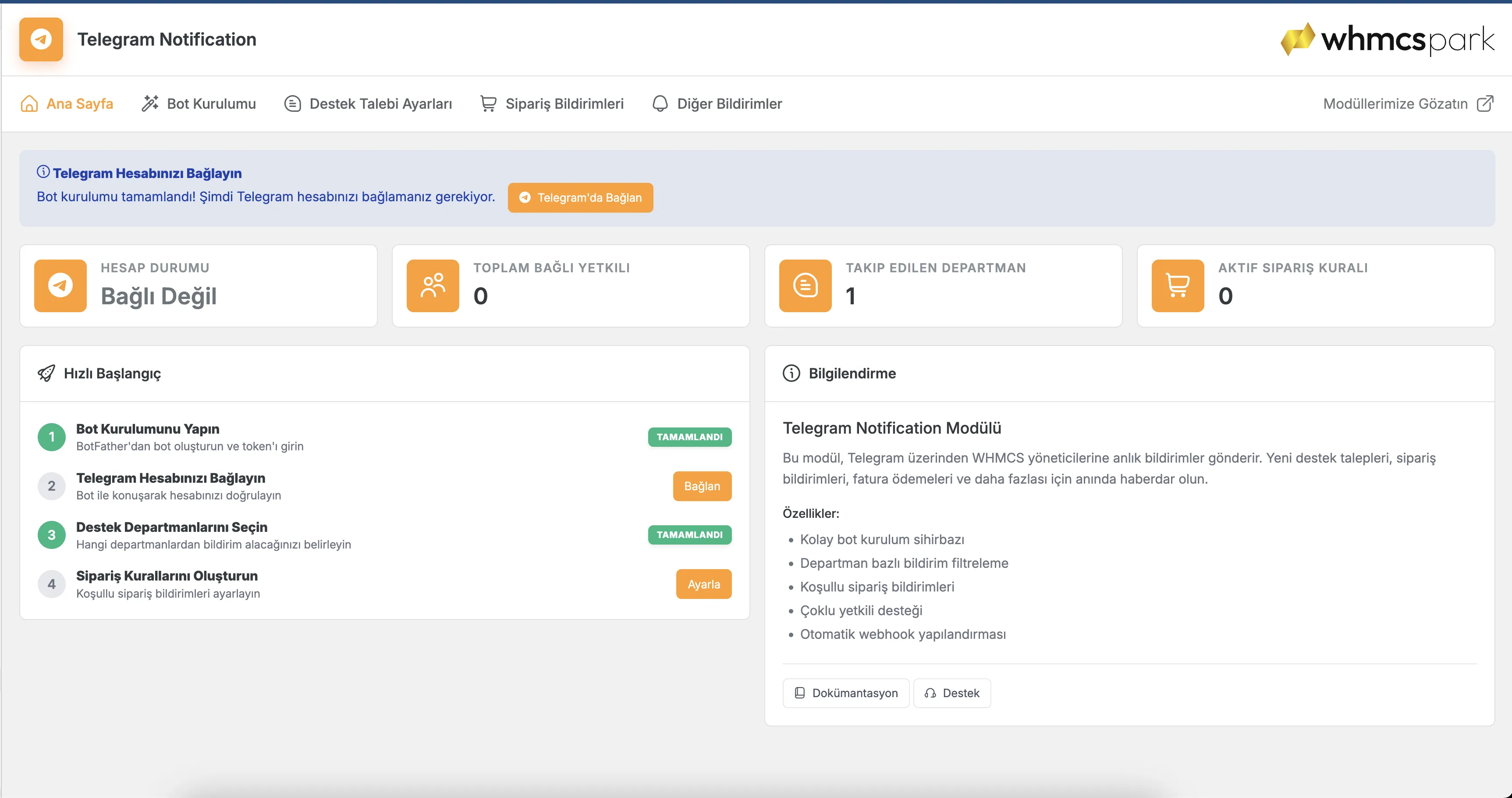Telegram Notification Module
